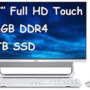 Dell Inspiron 27 7000 Flagship All in One Desktop Computer 27” Full HD Touchscreen Display 10th Gen Intel Quad-Core i7-10510U 16GB DDR4 1TB SSD Keyboard & Mouse WiFi Webcam HDMI Win 10