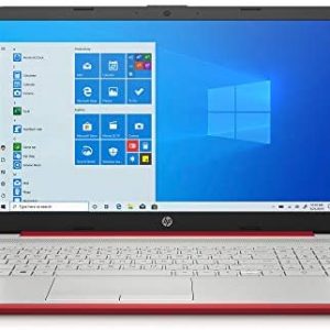 2021 HP 15.6″ HD LED Laptop, Intel Pentium Gold 6405U Processor, 4GB RAM, 500GB HDD, Webcam, Intel UHD Graphics, Bluetooth, HDMI, WiFi 5, Windows 10, Red, W/ IFT Accessories