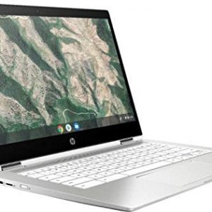 HP Chromebook x360-14″ HD Touch – Celeron N4000-4GB – 32GB eMMC – Silver White