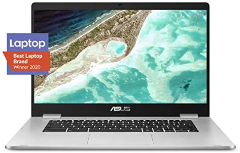 ASUS Chromebook Laptop- 14.0" HD 180 Degree NanoEdge Display, Intel Dual Core Celeron N3350 Processor, 4GB RAM, 32GB eMMC Storage, USB Type-A and Type-C, Chrome OS- C423NA-DH02 Silver