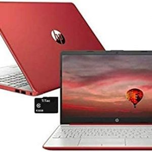 2021 HP Pavilion 15.6″ HD Laptop Computer, Intel Pentium Gold 6405U, 4GB RAM, 500GB HDD, HD Webcam, USB-C, HDMI, Ethernet RJ-45, Windows 10 S, Red, TiTac Accessory