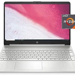 HP 15-inch HD Laptop, AMD Ryzen 7 3700U Processor, 8 GB RAM, 256 GB SSD, Windows 10 Home (15-ef0022nr, Natural Silver)