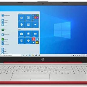 2021 HP 15.6″ HD LED Display Laptop Computer, Intel Pentium Gold 6405U, 4GB RAM, 128GB SSD, HDMI,USB-C, Ethernet RJ-45, HD Webcam, Windows 10 S, Red, Fairywren Card