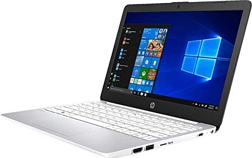 HP Stream 11.6" HD (1366 x 768) SVA anti-glare WLED-backlit Laptop, Intel Celeron N4000 up to 2.6GHz, 4GB DDR4, 64GB eMMC, Wi-Fi 5, Bluetooth, Webcam, USB-C, HDMI, Windows 10 S, 64GB ABYS MicroSD Card - Product Image
