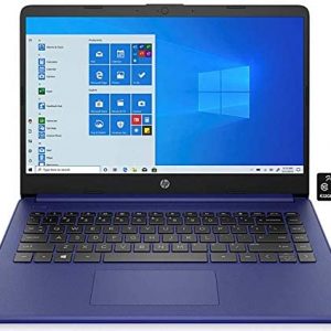 2021 HP 14 inch Laptop, AMD 3020e Processor, 4 GB RAM, 64 GB eMMC Storage, WiFi 5, Webcam, HDMI, Windows 10 S with Office 365 for 1 Year + Fairywren SD Card (Blue)