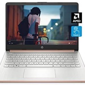 HP – 14-fq0060nr 14 Laptop, AMD 3020e, 4 GB RAM, 64 GB eMMC Storage, 14-inch HD Touchscreen, Windows 10 Home in S Mode, Long Battery Life, Microsoft 365, (14-fq0060nr, 2020) Pale Rose Gold