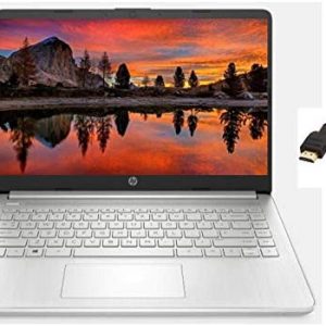 HP 2021 Premium 14″ HD Touchscreen Laptop Computer, 2 Core AMD Ryzen 3-3250U 2.6GHz, 8GB RAM, 256GB SSD, No DVD, Webcam, Bluetooth, Wi-Fi, HDMI, Win 10 S, ROKC HDMI Cable