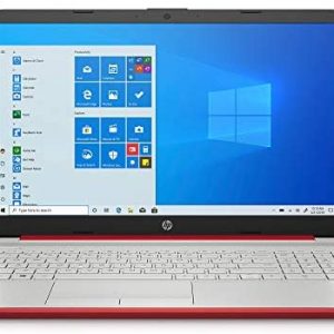 HP 15 15.6″ Laptop Computer_ Intel Pentium Gold 6405U 2.4GHz_ 4GB DDR4 RAM, 500GB HDD_ AC WiFi_ Bluetooth 4.2_ USB Type-C_ HDMI_ Webcam_ Scarlet Red_ Remote Work_ Windows 10_ BROAGE 64GB Flash Drive