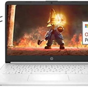 2021 HP Stream 14″ HD Laptop Light-Weight, Intel Celeron N4020 (Up tp 2.8GHz), 4GB RAM, 64GB eMMC Storage, Webcam, HDMI, WiFi, 1 Year Office 365, Google Classroom or Zoom Compatible, w/GM Accessories