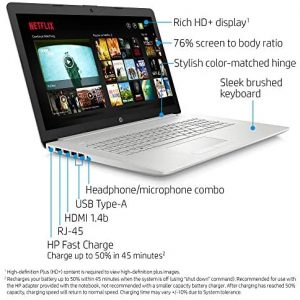 HP 17-inch HD+ Laptop, AMD Athlon Gold 3150U, 4 GB RAM, 1 TB HDD, DVD-Writer, Windows 10 Home (17-ca2020nr, Natural Silver), 17.3 inches