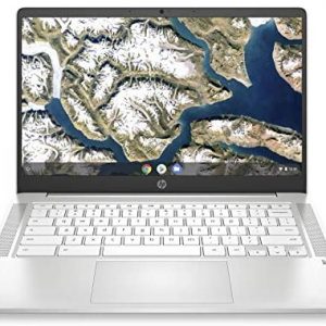 HP Chromebook 14-inch HD Laptop, Intel Celeron N4000, 4 GB RAM, 32 GB eMMC, Chrome (14a-na0020nr, Ceramic White)