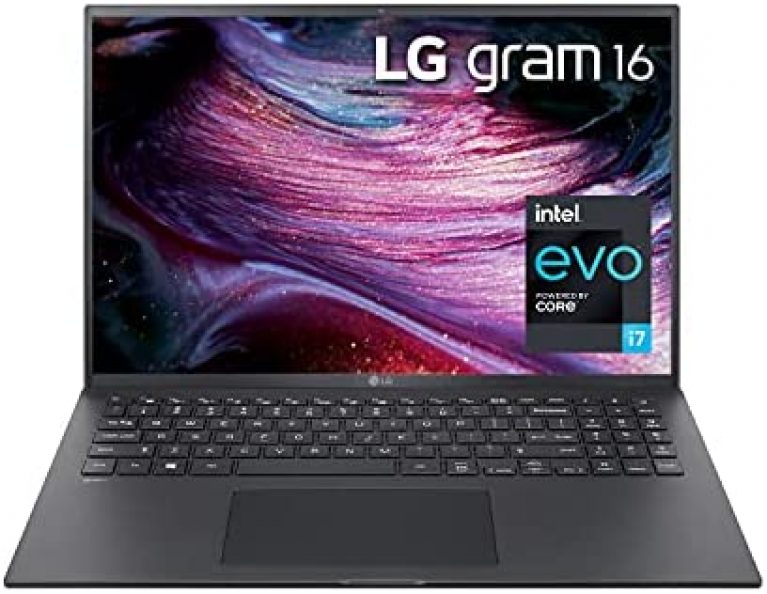 LG Gram 16Z90P – 16″ WGXGA (2560×1600) Ultra-Lightweight Laptop, Intel evo with 11th gen CORE i7 1165G7 CPU , 16GB RAM, 256GB SSD, Alexa Built-in, 19.5 Hours Battery, Thunderbolt 4, Black – 2021