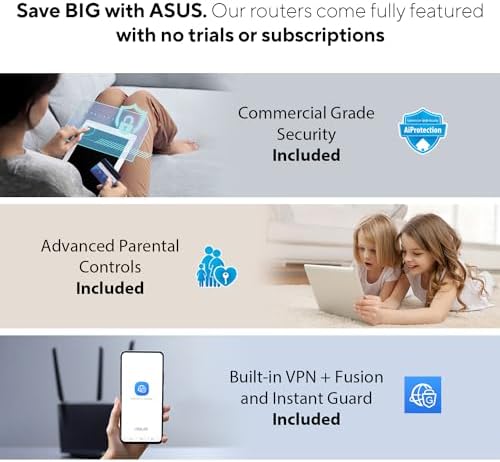 ASUS ROG Strix GS-AX3000 WiFi 6 Extendable Gaming Router, Gaming Port, Mobile Game Mode, Port Forwarding, VPN Fusion, Aura RGB, Subscription-free Network Security, Instant Guard, AiMesh Compatible - Product Image