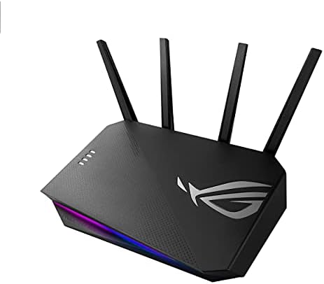 ASUS ROG Strix GS-AX3000 WiFi 6 Extendable Gaming Router, Gaming Port, Mobile Game Mode, Port Forwarding, VPN Fusion, Aura RGB, Subscription-free Network Security, Instant Guard, AiMesh Compatible - Product Image