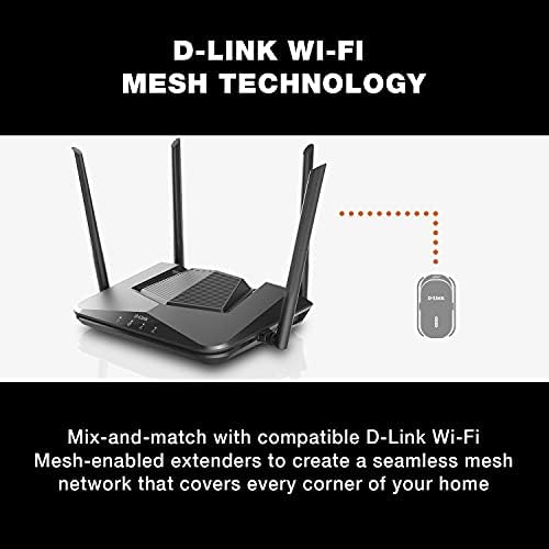 D-Link WiFi 6 Router AX3200 MU-MIMO Voice Control Dual Band Wireless Gigabit Gaming Internet Network High Speed Performance (DIR-X3260) - Product Image