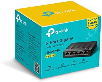 TP-Link Litewave 5 Port Gigabit Ethernet Switch | Desktop Ethernet Splitter | Plastic Case | Unshielded Network Switch | Plug & Play | Fanless Quiet | Unmanaged (LS1005G) - Product Image