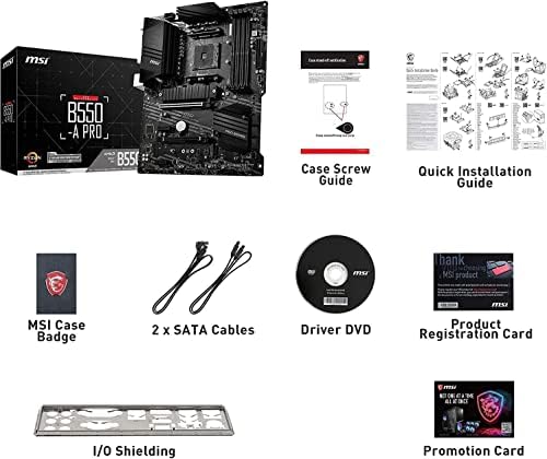 Micro Center AMD Ryzen 5 5600X Desktop Processor 6-core 12-Thread Up to 4.6GHz Unlocked with Wraith Stealth Cooler Bundle MSI B550-A PRO AM4 DDR4 ATX Motherboard PCIe 4.0 M.2 USB 3.2 Gen 2 - Product Image