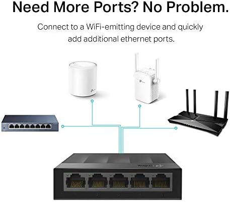 TP-Link Litewave 5 Port Gigabit Ethernet Switch | Desktop Ethernet Splitter | Plastic Case | Unshielded Network Switch | Plug & Play | Fanless Quiet | Unmanaged (LS1005G) - Product Image