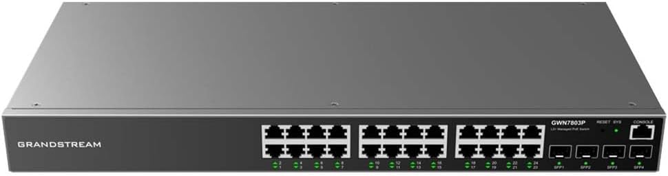 Grandstream Networks GWN7803P Enterprise Layer 2+ Managed Network Switch 24 X Gige 4 X Sfp