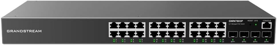 Grandstream Networks GWN7803P Enterprise Layer 2+ Managed Network Switch 24 X Gige 4 X Sfp - Product Image