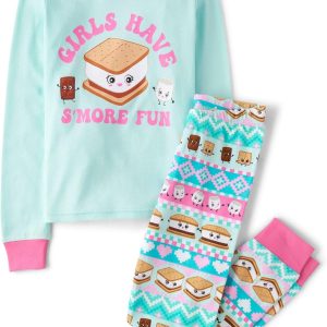 The Children’s Place Girls’ Long Sleeve Top and Pants Snug Fit
