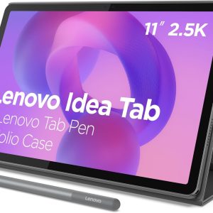 Lenovo Idea Tab – College Tablet – 11″ 2.5K IPS Touchscreen Display – 90Hz – MediaTek Dimensity 6300-8 GB Memory – 256 GB Storage – Integrated Arm Mali-G57 MC2 – Tab Pen and Folio Case